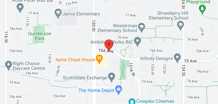 map of 304 12088 75A AVENUE
